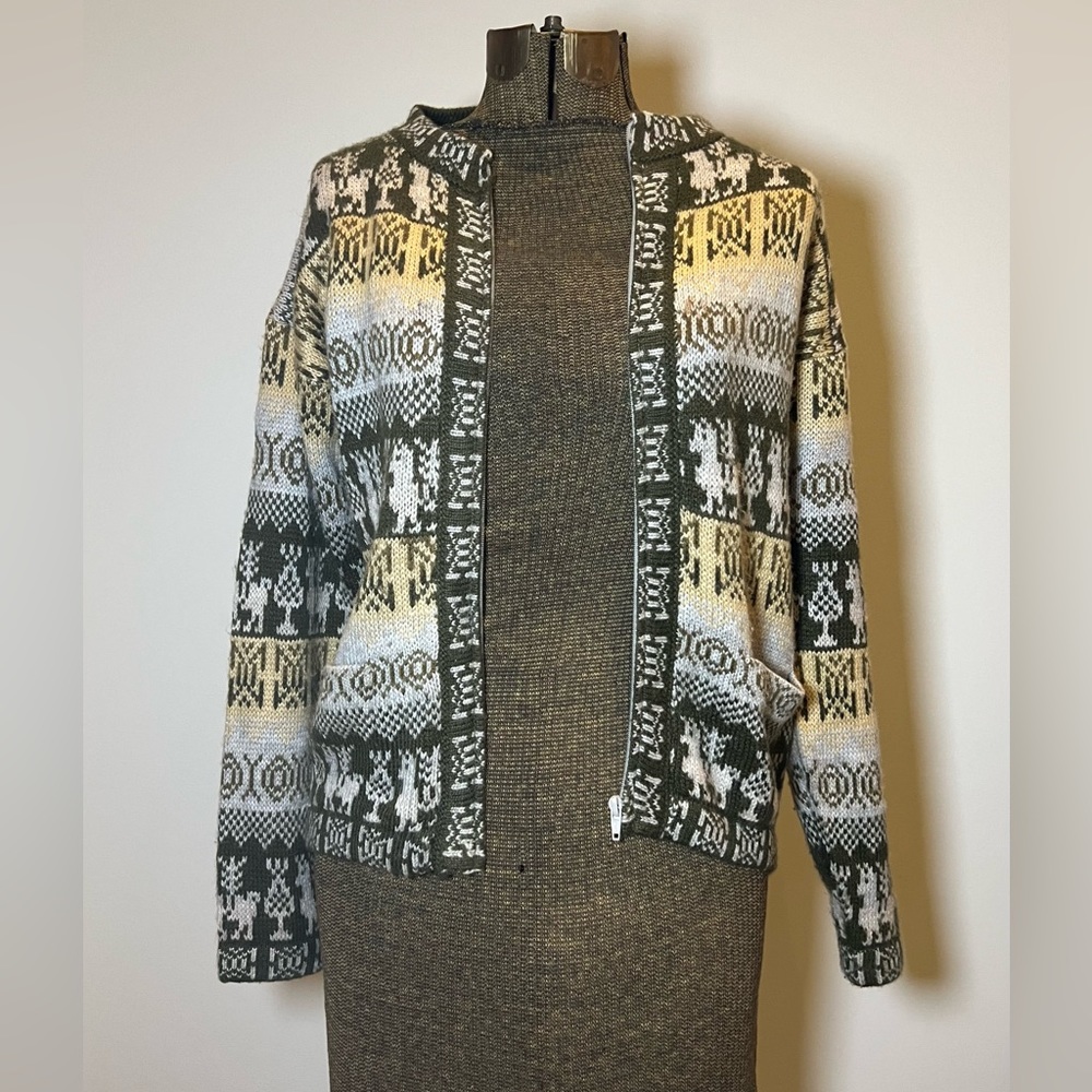 Alpaca Hand-knit Cardigan